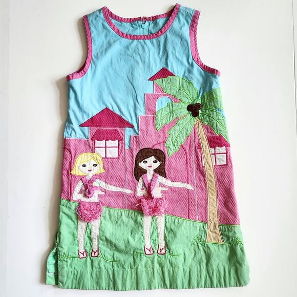 Lilly Pulitzer Rare Girls' Vintage 2004 Tropical Hula Dancers Dress Size 6